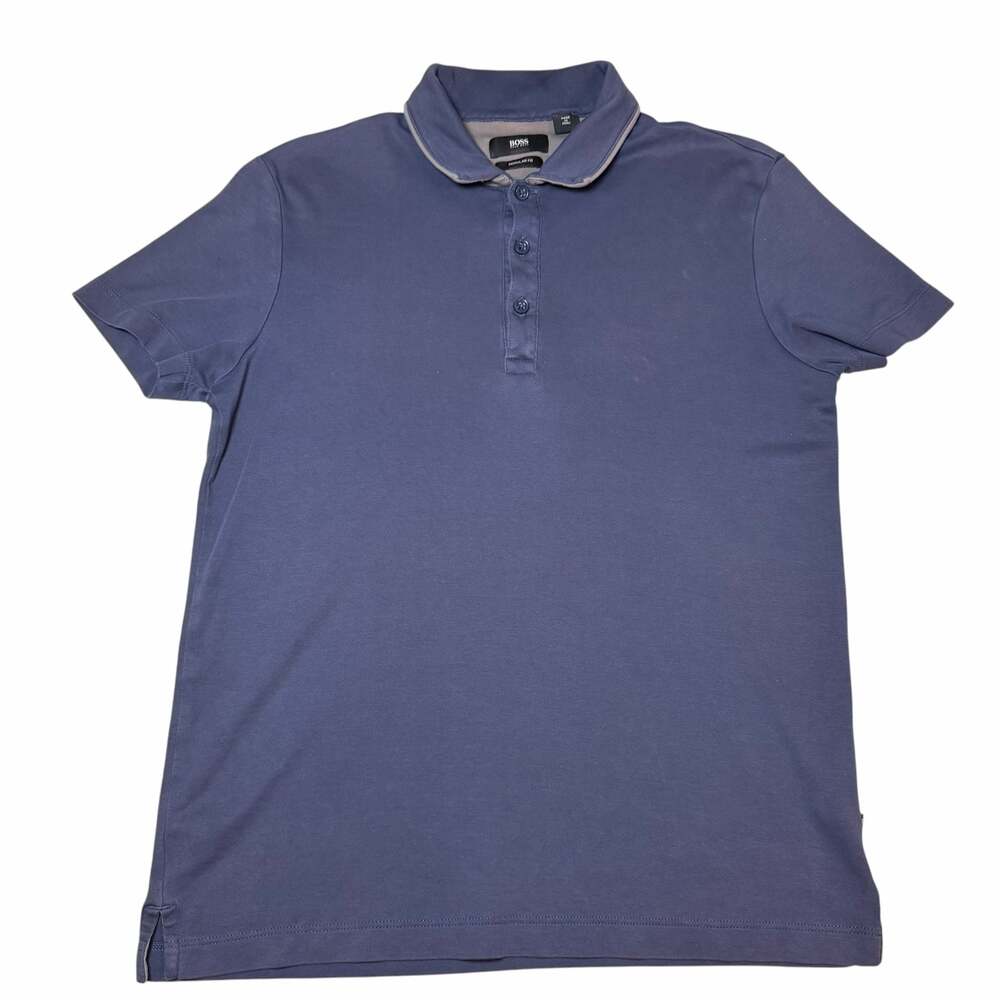 Hugo Boss Regular Fit Blue Short Sleeve Polo Shirt